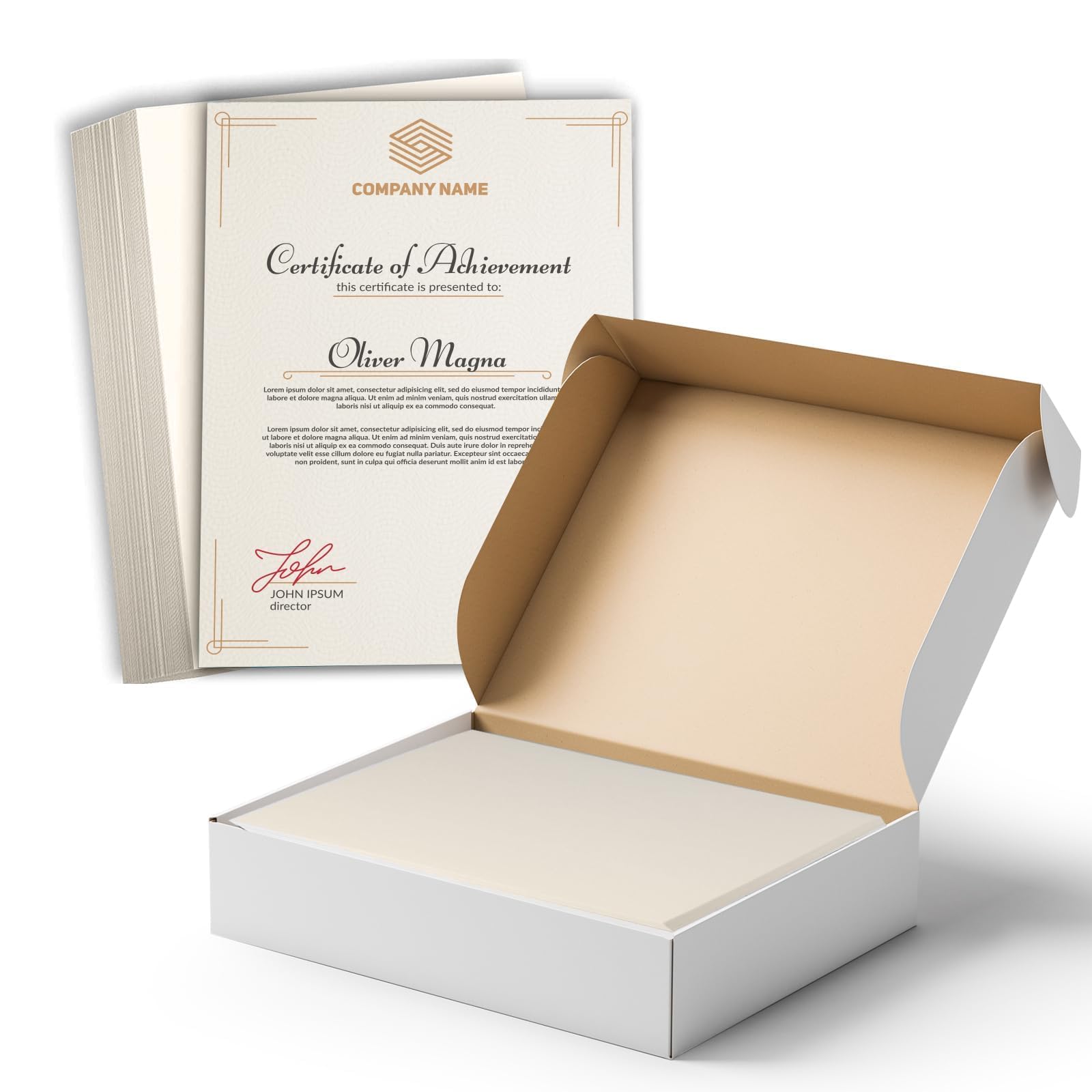 Hamilco Cartulina de color crema de papel grueso – 8 x 10 pulgadas de peso pesado 80 libras tarjeta de cubierta para impresora – paquete de 50
