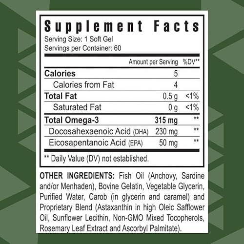 Miniatura 2 de Youngevity S.M.A.R.T. FX - Super DHA, EPA y aceite de romero nootrópico para cerebro, memoria y concentración - Cognitivo - Concentración (60 geles