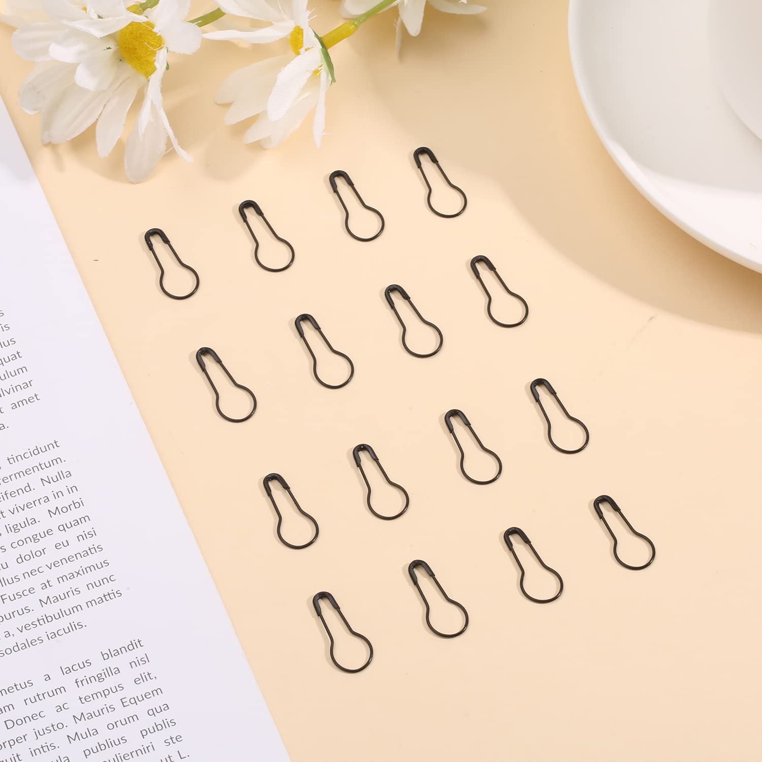 500 Spille Da Balia In Acciaio Nichelato | 22x10mm | Forma A Guardia | Per Cucito E Artigianato - Foto 9