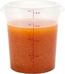 Cambro Contenants de stockage des aliments avec lids (sans BPA) - 4 Conteneur de stockage des aliments à quart (2 Boîte)