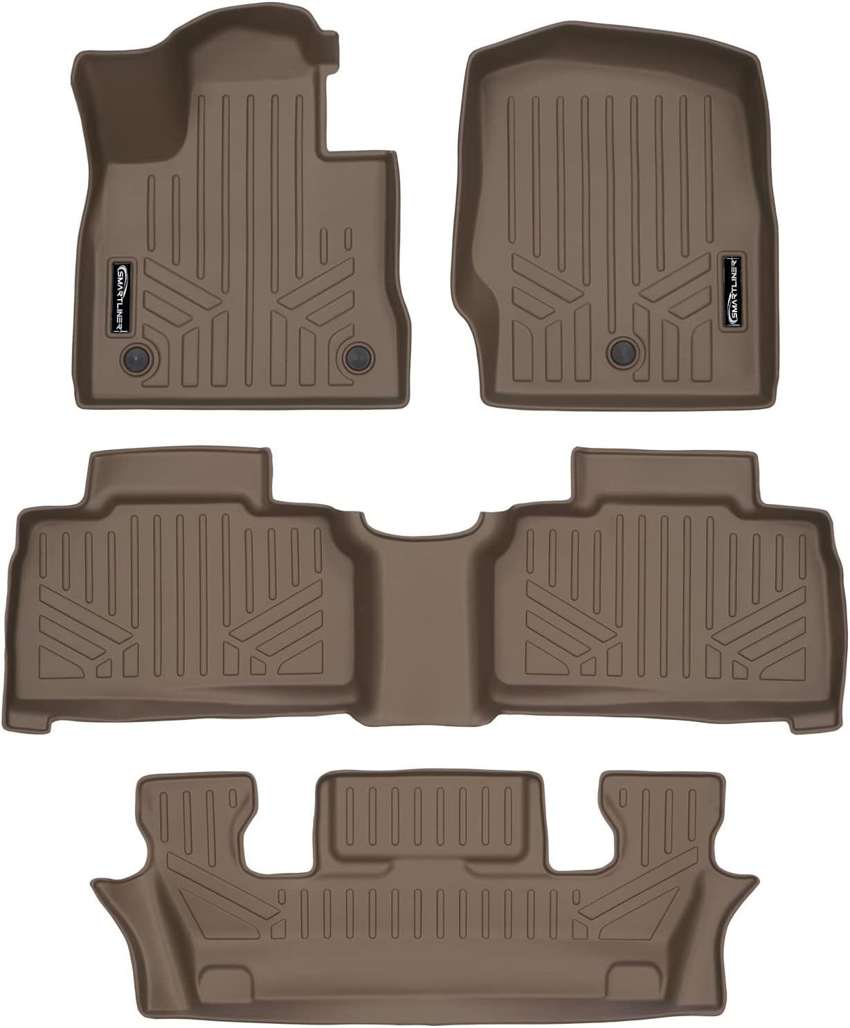 SMARTLINER 3 Row Floor Mat Liner Set Compatible with 2020-2025 Ford Explorer