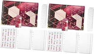 Ciieeo 2 Conjuntos De Fichário De Orçamento Fichário Com Zíper Envelopes Fichário De Dinheiro Planejador Fichário Capa Planejador De Dinheiro Fichário Planejamento De Dinheiro Caderno