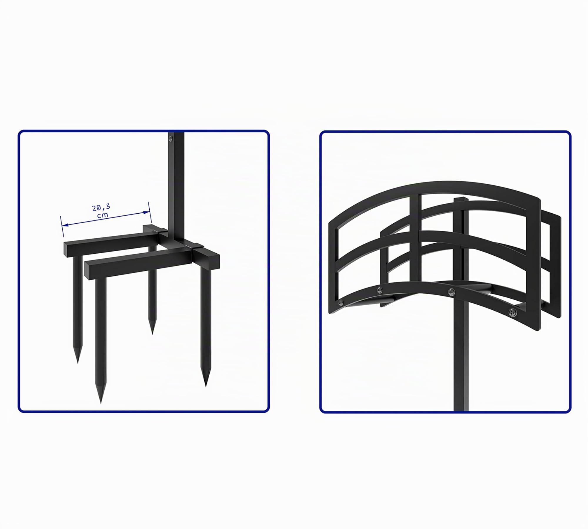 Kingson - Soporte independiente para manguera de jardín, estante de almacenamiento de manguera de agua de metal resistente, con capacidad para manguera de 150 pies, para patio exterior, césped y
