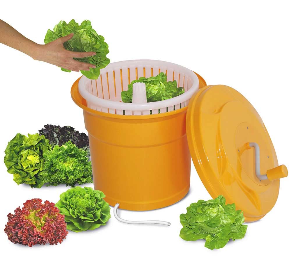BRB Essoreuse à salade 25 litres, pour 5-6 têtes de salade ØxH 430x520 mm,