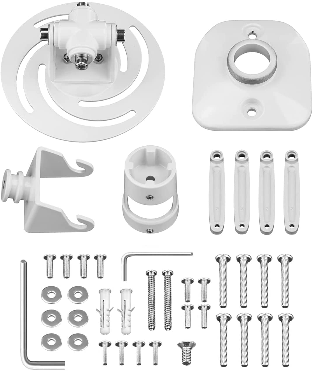 Techly ICA-PM-100WH support pour projecteurs Plafond Blanc - Supports pour projecteurs (21,8 cm, 180°, 360°, 0 - 180°, 218 mm, 17 cm)