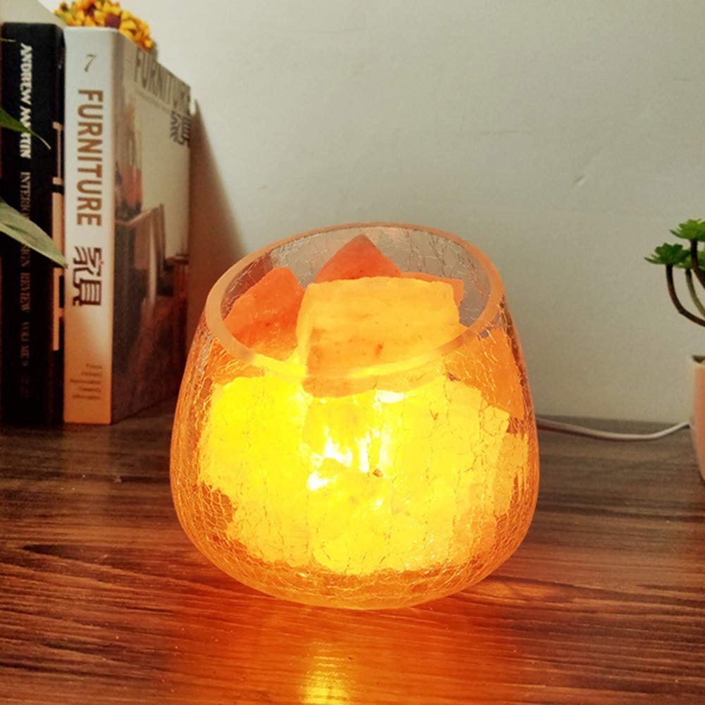 Sale lampada, alimentato da USB, sorgente luminosa LED Lampade di sale dell'Himalaya per notte decorativo 5V 5W luce bianca calda