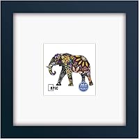 Vista 49 de RPJC - Marco de fotos de 4 x 4 pulgadas hecho de madera maciza con vidrio de alta definición para montaje en pared, acabado en madera flotante