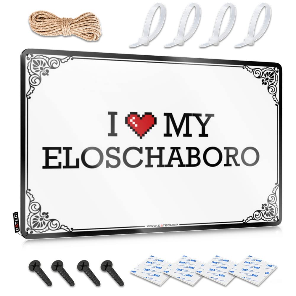 Tin Metal Decor Shabby Chic Outside Decor Home Decor - I Love My Eloschaboro Soft Area Rustic Style Artwork For Gym(30X40CM)