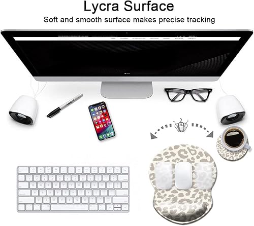 Miniatura 12 de Alfombrilla para mouse con soporte de muñeca, antideslizante, reposamuñecas para oficina, computadora, laptop y Mac, duradera, cómoda y ligera, cute