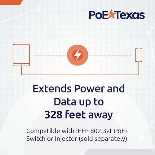 Miniatura 6 de PoE Texas Convertidor PoE+ de alimentación a través de Ethernet a USB-C - Adaptador PoE a USB C PoE+ de 10100 Mbps con puerto USB-A - para Apple