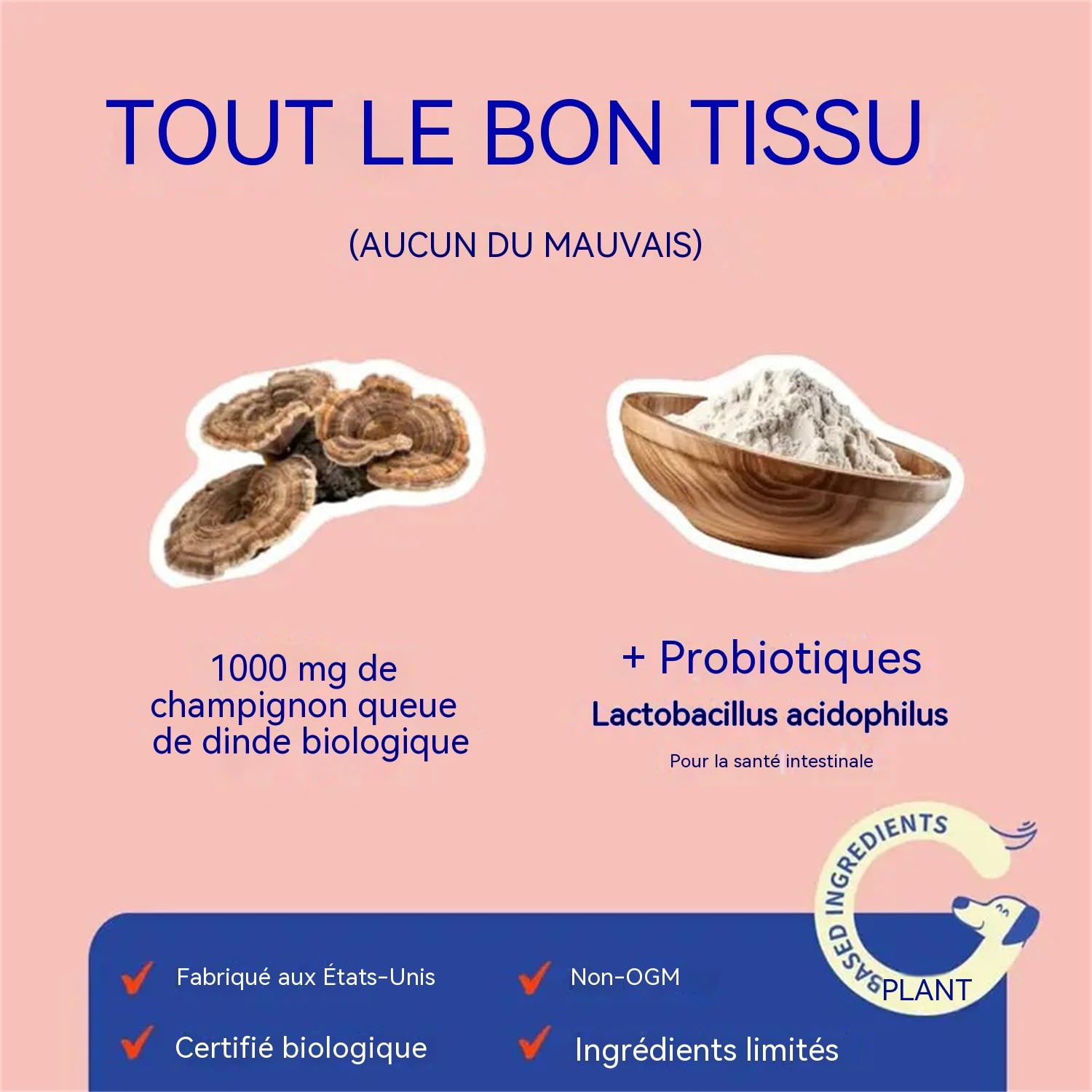Cure Immunité Probiotique+ Chien – Complément Alimentaire Vétérinaire – Digestion, Flore Intestinale & Vitalité – Saveur Bacon – Poudre à Saupoudrer sur Croquettes