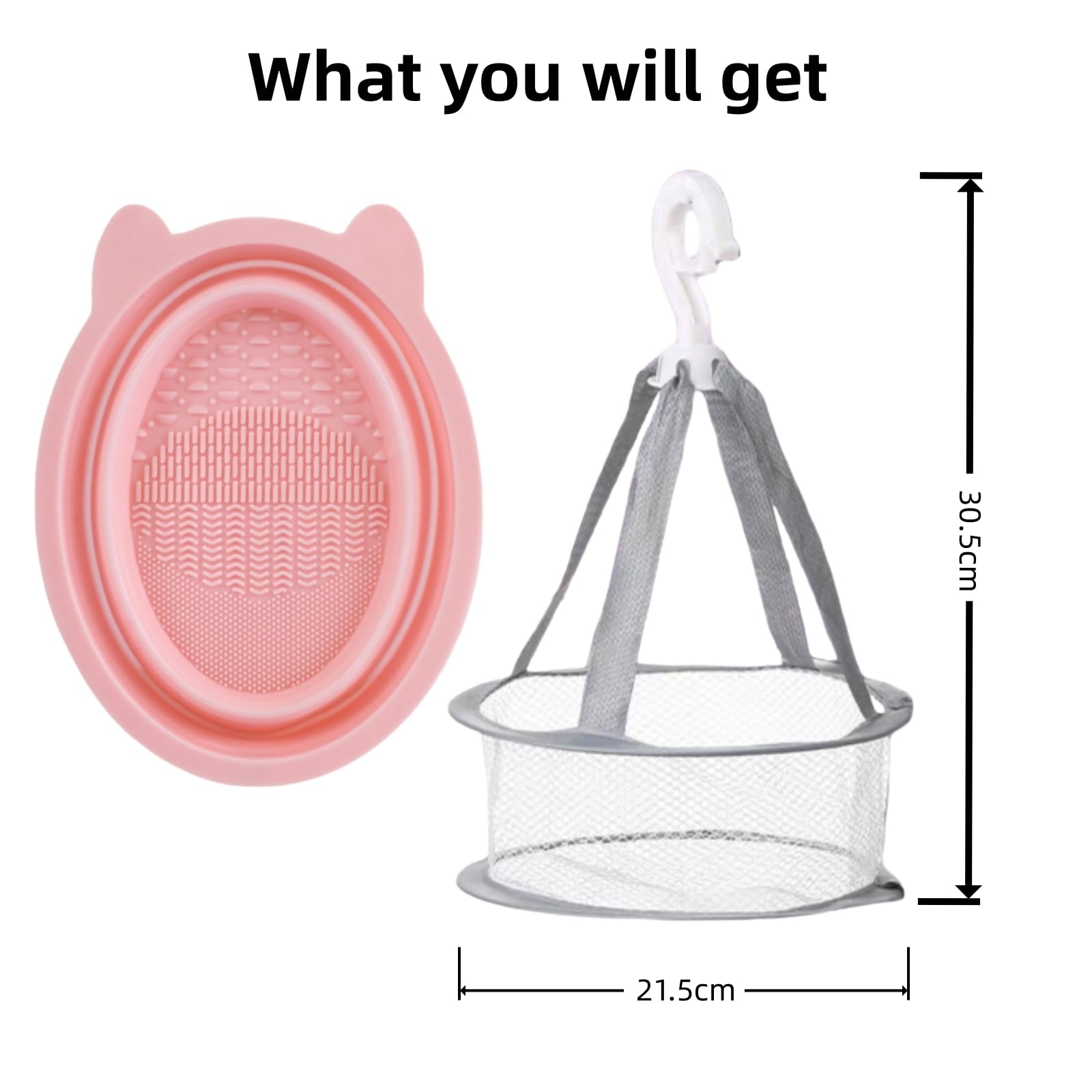 Tappetino in silicone per la pulizia dei pennelli da trucco, rosa, ciotola portatile pieghevole, spugnetta per frullatore di bellezza, strumento di lavaggio per pennelli da trucco con design a