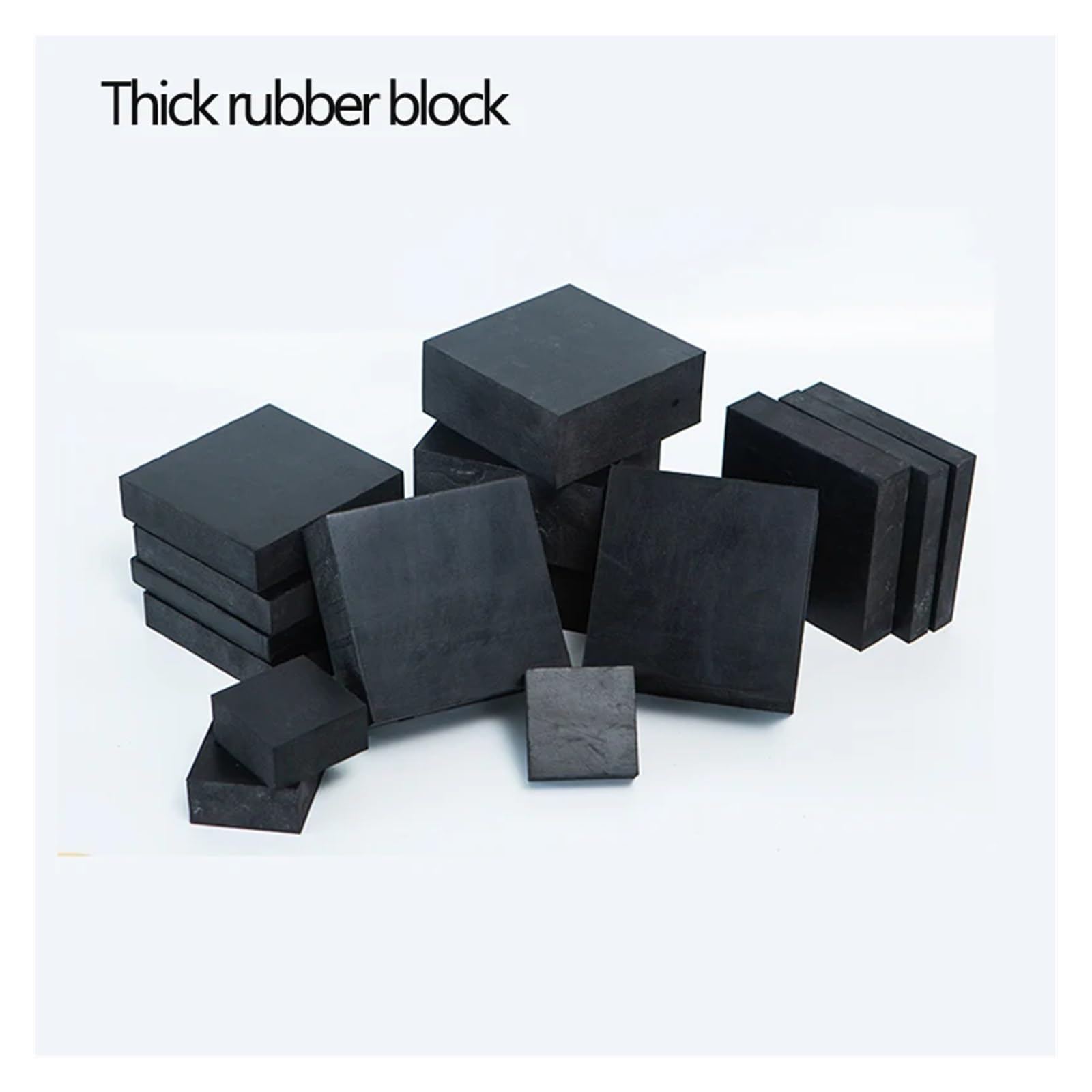 Bloque de goma industrial negro, junta de amortiguación antideslizante elástica, almohadilla a prueba de golpes, tamaño 50x50mm, 100x100mm, 150x150mm, 200x200mm (Tamaño : 100x100x40mm)