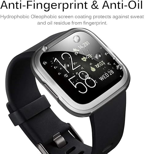 Miniatura 5 de Miimall Funda compatible con Fitbit Versa 2 con protector de pantalla transparente, cobertura completa, antiarañazos, mate, funda protectora para