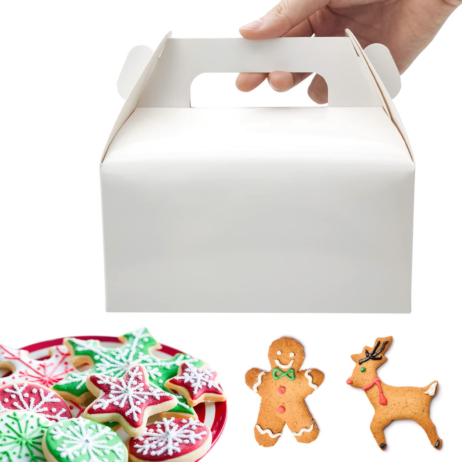 Gienig ケーキ 箱 ケーキボックス バレンタイン 箱 ギフトボックス お菓子ボックス ケーキトレー プレゼント用 箱 持ち帰り キャリーボックス ケーキ ラッピング バレンタイン ラッピング 箱 フードボックス ギフトラッピング ケーキを入れる箱 クリスマス パーティー