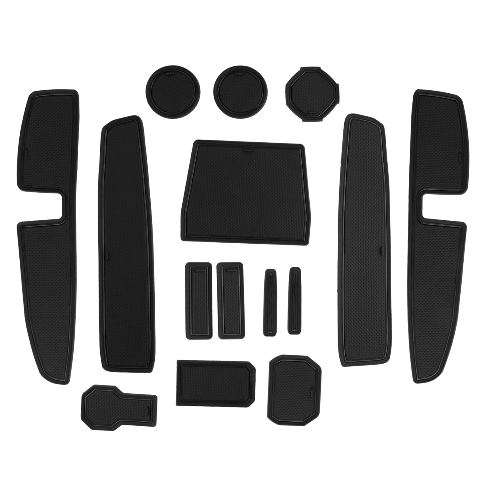 GAFAT Dacia Jogger Hybrid/Extreme 2025 2026-2022 Maty Antypoślizgowe, Jogger 2025 Maty Gumowe do Konsoli środkowej, Uchwyt na kubek, Szew drzwiowy, Dacia Jogger Akcesoria (czarny)