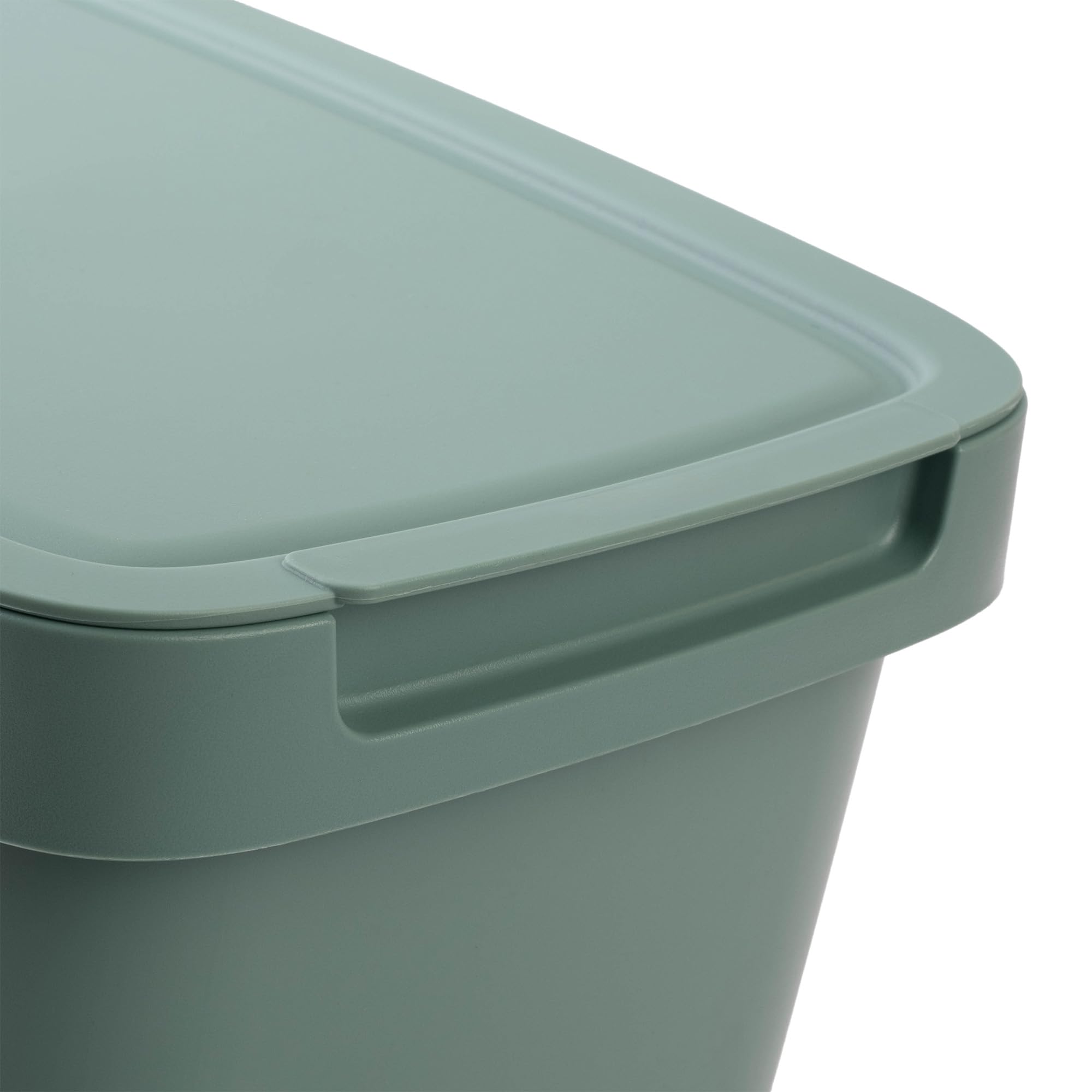 KADAX Poubelle 12 l Plastique rectangulaire avec Couvercle à charnière Vert