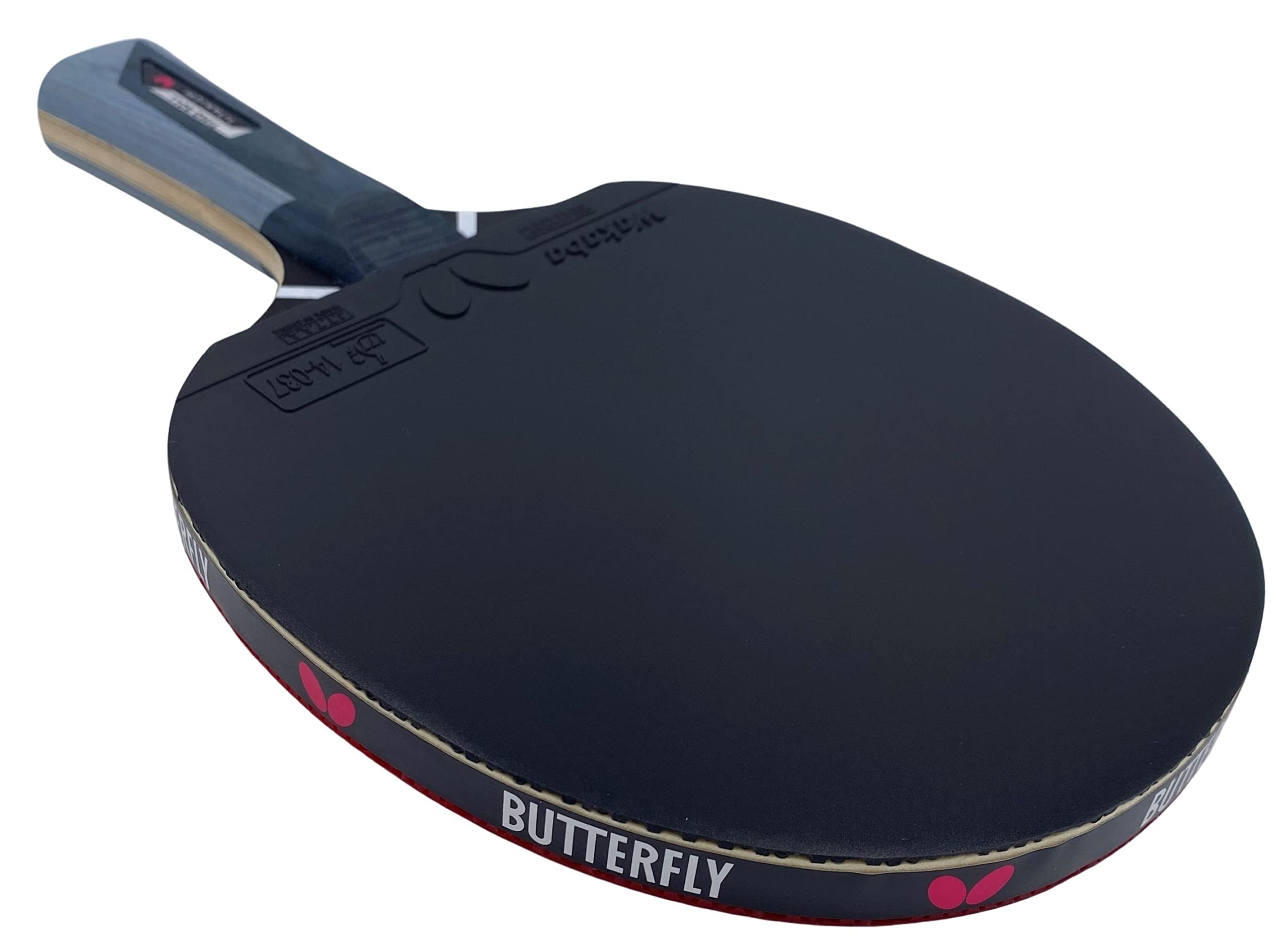 Butterfly Timo Boll Titanium Raqueta de tenis de mesa | Revestimiento Wakaba certificado ITTF para competición | Esponja de 2,0 mm | Jugador profesional entrenado