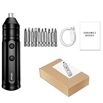 SAZ DEKOR Electric Screwdriver One-Key Mini Screw Power Precision for Work Travel 10pcs