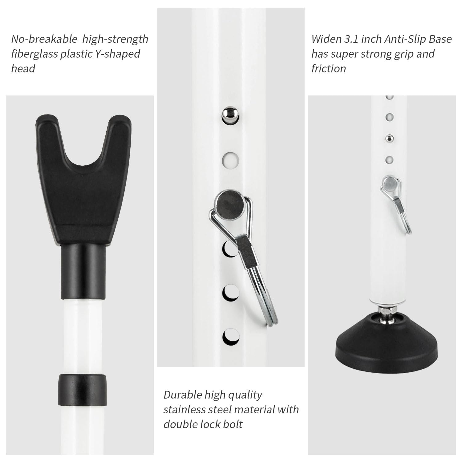 Topes de seguridad para puerta, paquete de 2 unidades, color blanco