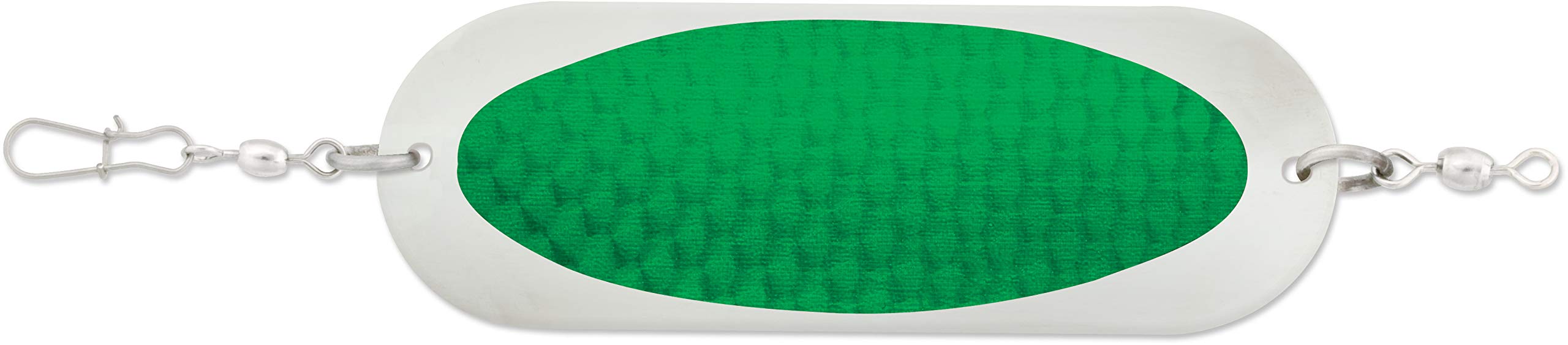 Luhr-Jensen 4/0 Jensen Trout and Kokanee Dodger, Chrome/Green P-Lite (5100-040-0152)