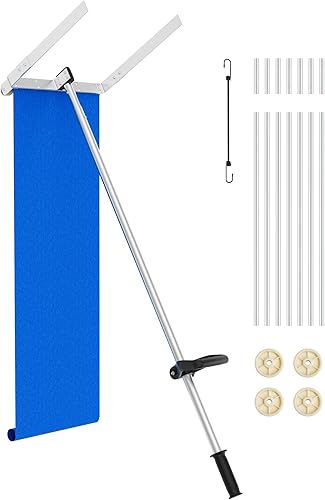Rastrillo de techo de nieve de 30 pies de alta calidad para eliminación de nieve con asas ergonómicas, fácil de empujar y tirar, 2 ruedas incluyen
