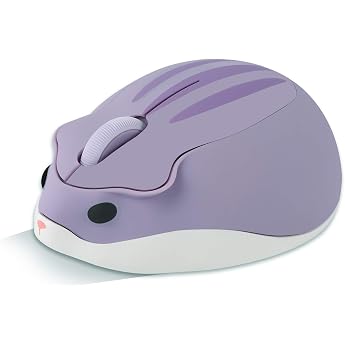 elec Space Kabellose MausNiedliche Optische Hamsterform Maus 1200 DPI Rauschunterdr ckung Ultra Portable Travel Mouse 24 GHz mit USB Unifying Receiver f r PC/Mac/Laptop Kids Girl Giftlila