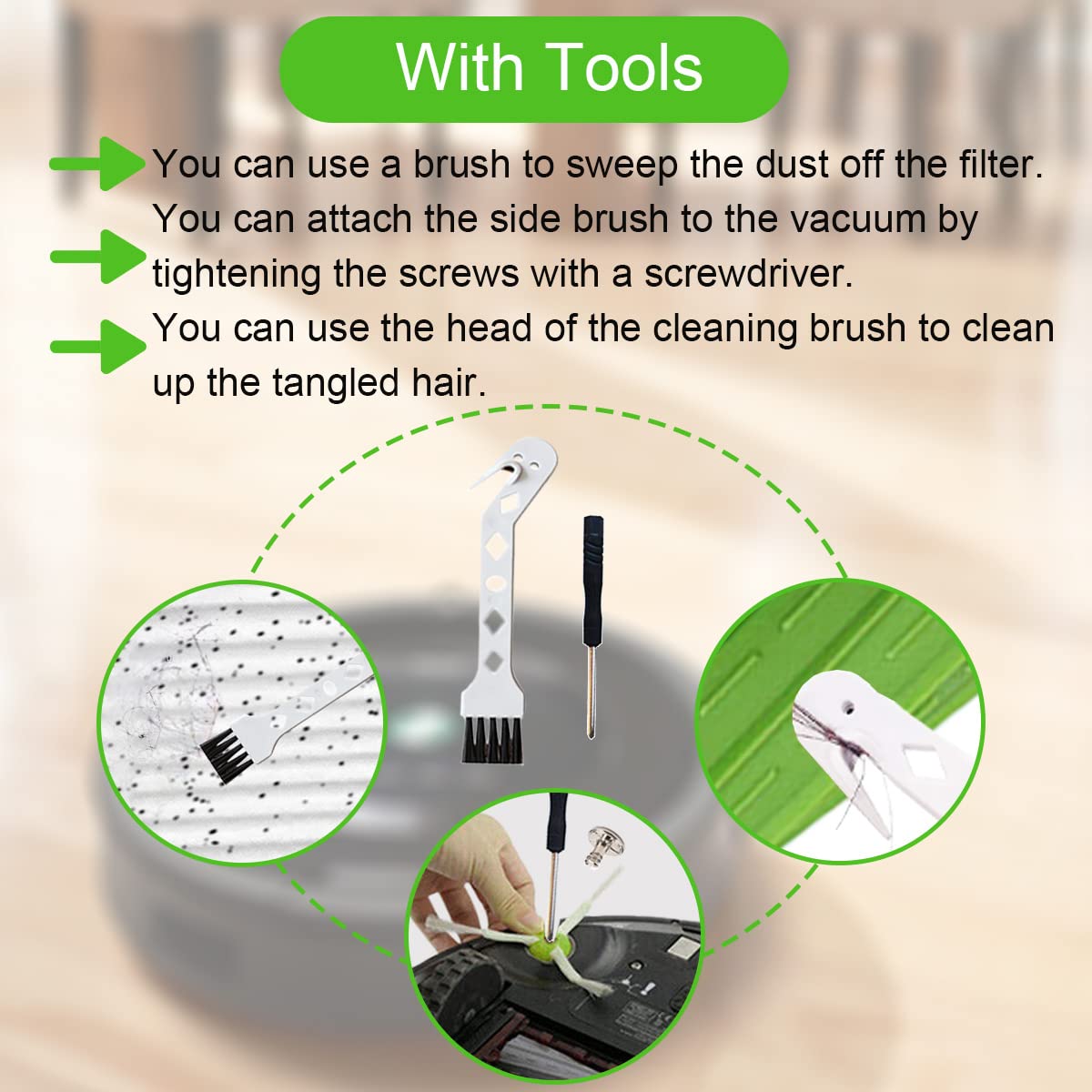 6 Spazzole Laterali Di Ricambio Per IRobot Roomba I7, I8, I4, E5, J7 E Altri Modelli - Foto 9