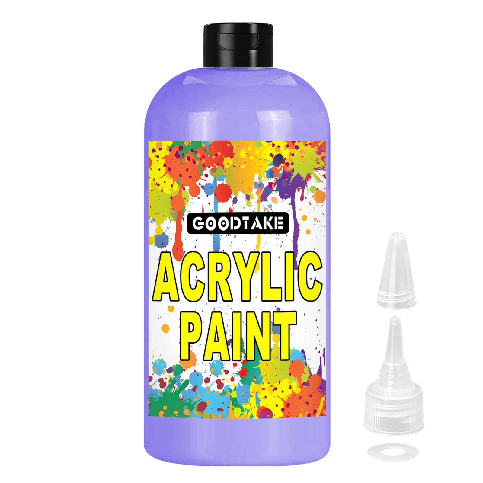 GOODTAKE Acrylic Paint, Purple Color Acrylic Paint Bottle, Rich Pigments, Non Toxic, Paints for Multi Art Surface, Beginners Painting on Rocks Crafts