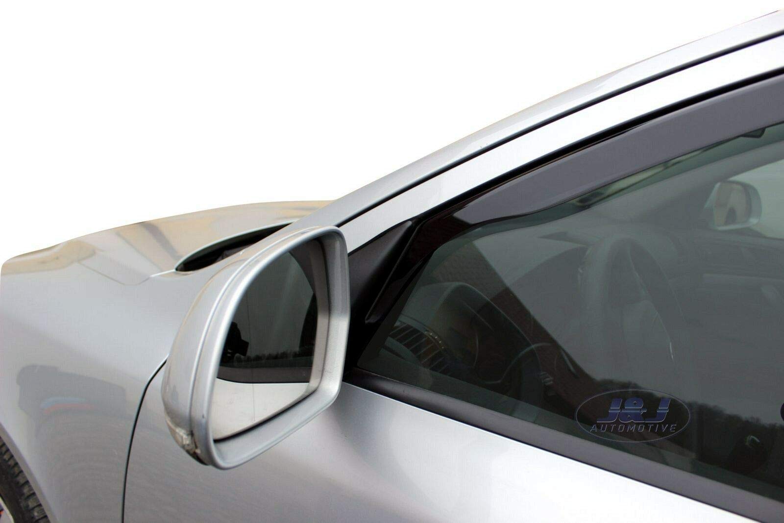 J&J AUTOMOTIVE Deflettori d'Aria per Skoda Octavia 2 Wagon 2004-2013, Set da 4 Pezzi, Nero Fumé Oscurato Heko