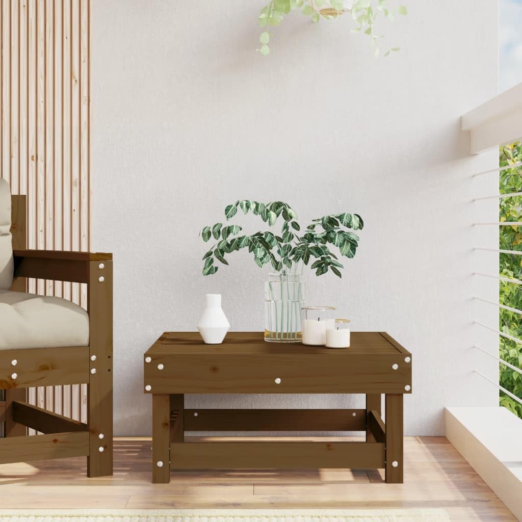 Möbel Wohnaccessoire Gartenhocker Braun Kiefer Massivholz Möbel