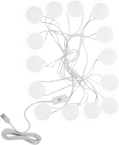 Bombillas de espejo de tocador ajustables, modos de color regulables, espejo de maquillaje creativo, lámpara frontal para tocador, dormitorio, baño,