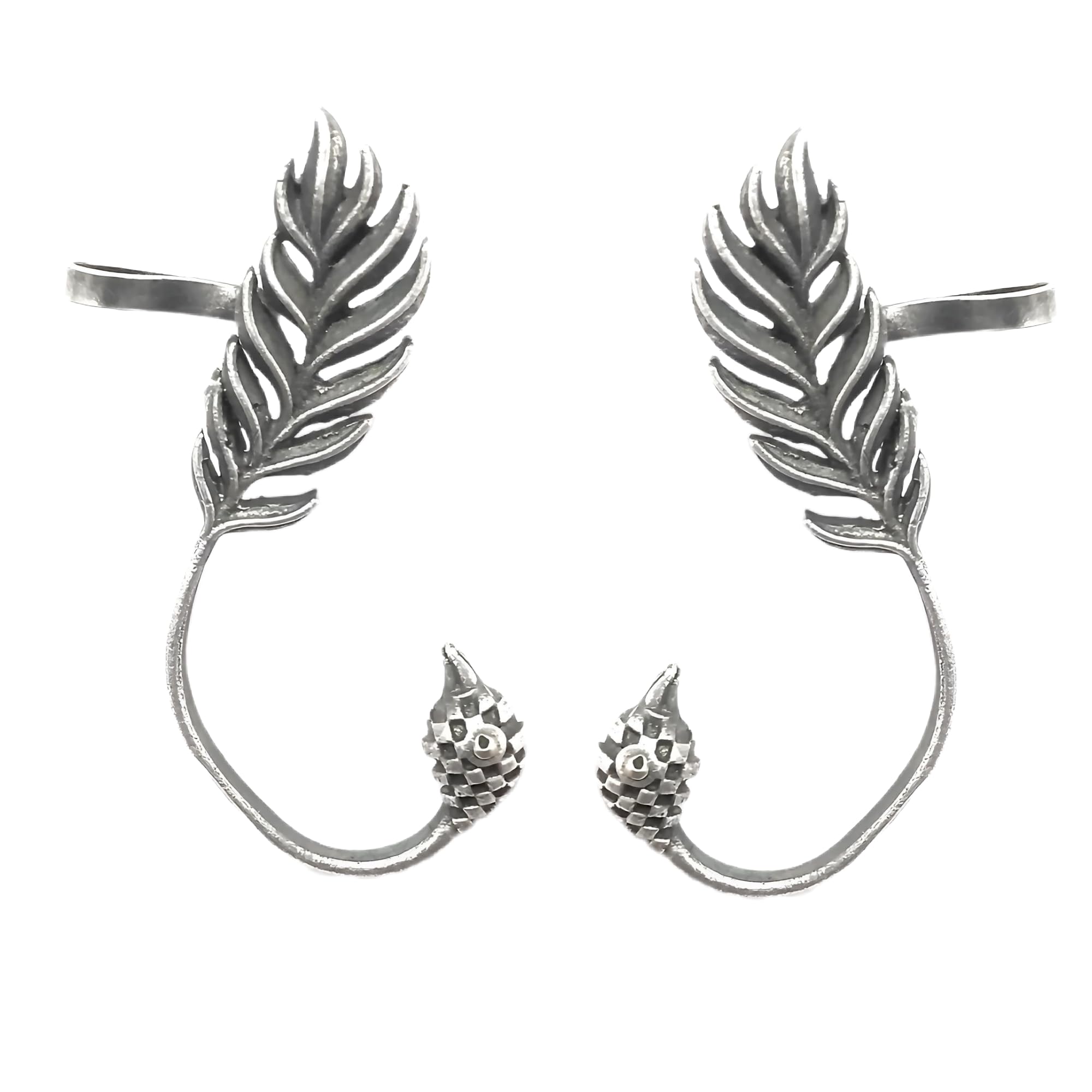 Dulcett India | Ear cuffs Earrings for Women & Girls | Silver Replica Earcuffs Earrings | Peacock Oxidised Silver Ghunghru Ear cuff Earrings For Women and Girls | Handmade Ear cuffs (B0D5VHB6TM) Amazon Price History, Amazon Price Tracker