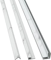 Palisade 94 in. Carrara Marble Vinyl Trim Kit - Inside Corner, J & L Trims for Wall Tiles & Planks