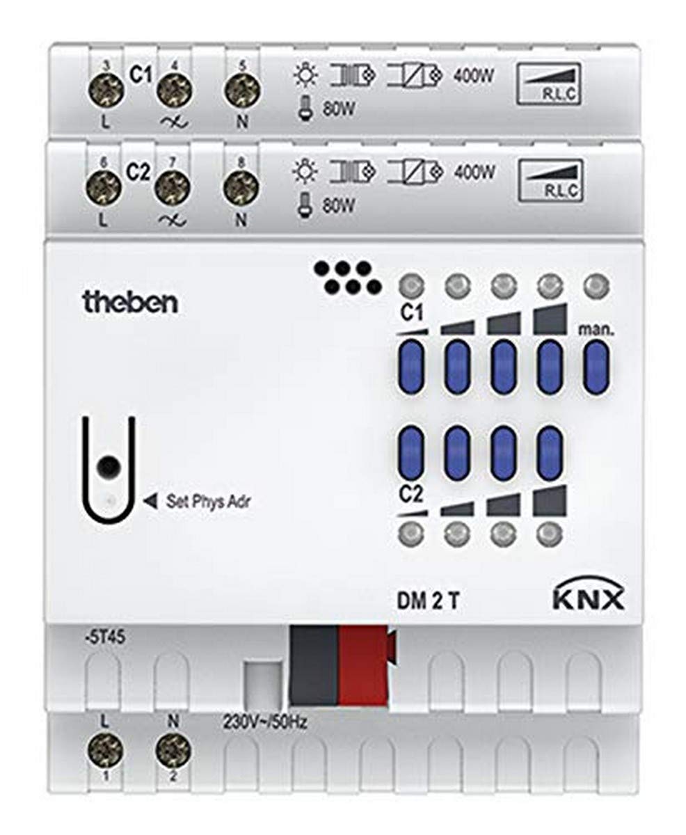 Theben 4940270 - Dimmer Modul dm 2 t-knx 2 Kanäle fix2