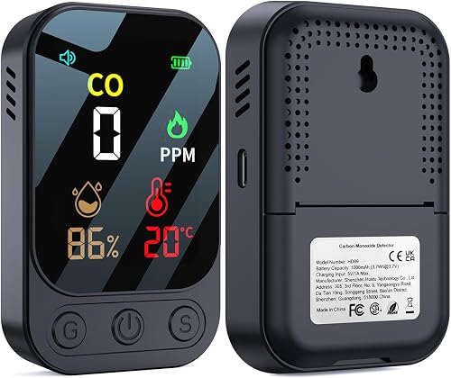 Détecteur de monoxyde de Carbone Portable 3 en 1, détecteur de m 