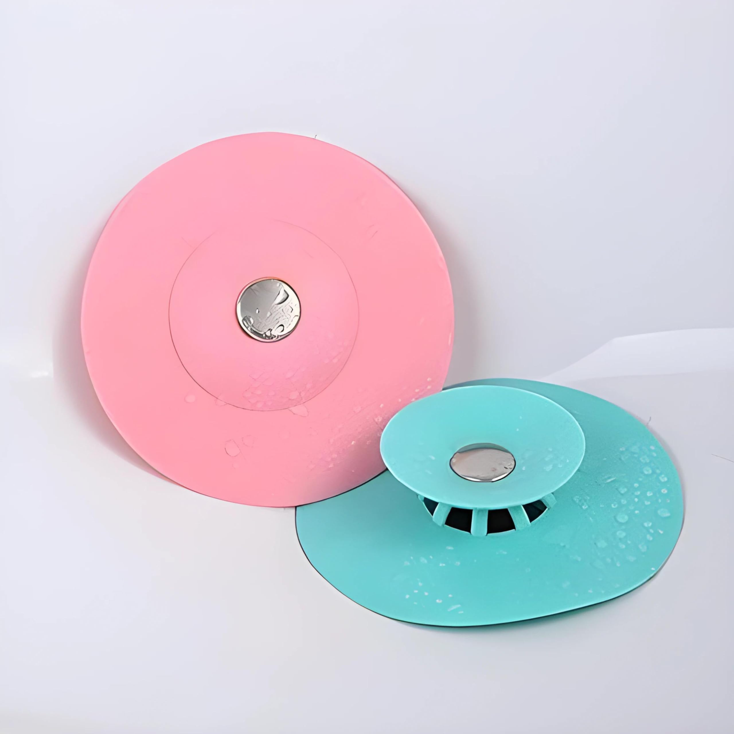 BROWNARROW (Pack of 2) Silicone Stopper and Filter Drain Stopper/Strainer/Hair Catcher for Bathroom/Wash Basin/Kitchen Sink/Bathtub Sealer Cover [Standard Size 4 Inch - Random Colour] (B0D37J894W) Amazon Price History, Amazon Price Tracker