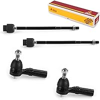 Vista 126 de Metrix Premium Chassis Parts - Kit de 4 piezas de extremos de barra de acoplamiento frontal exterior e interior compatible con Nissan Pathfinder