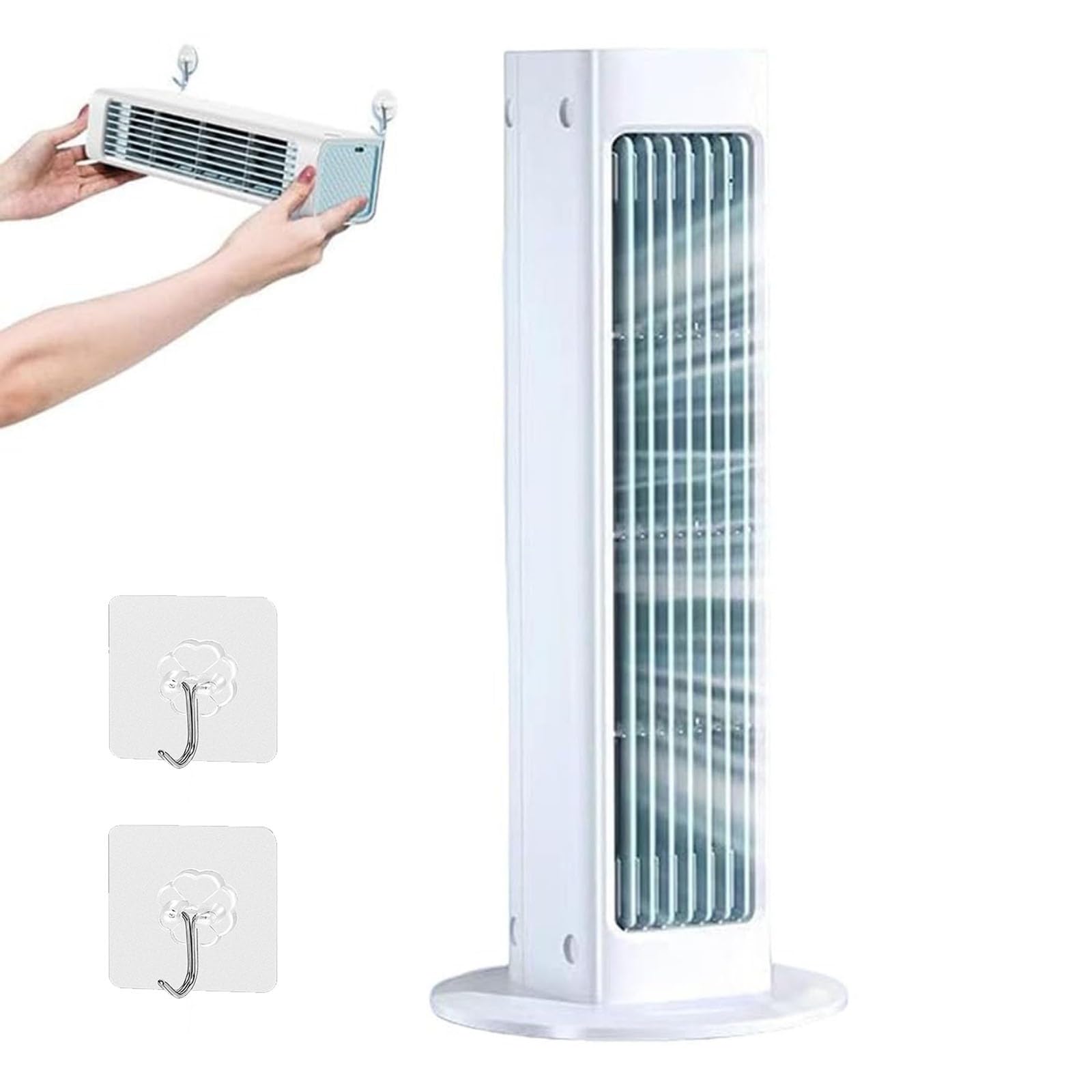 Ventilateur portable blanc sans perçage à refroidissement rapide de l'air de bureau