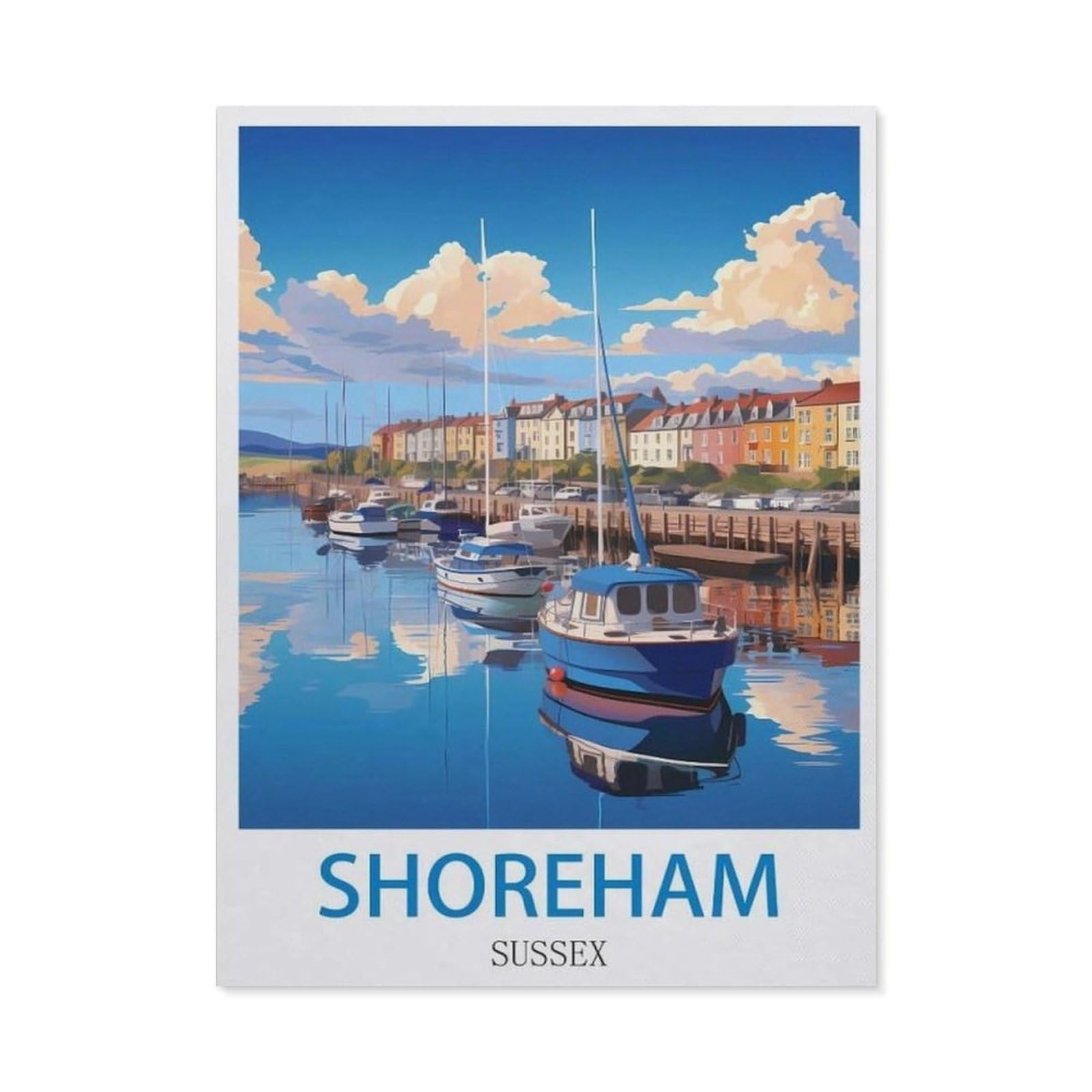 BEAYODKP 5D DIY Diamond Painting，Shoreham Sussex（40x50cm）