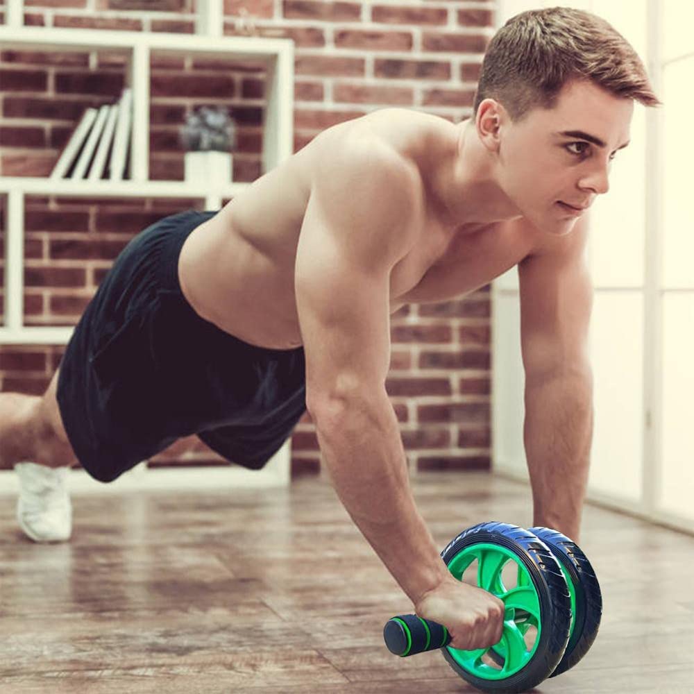 Ruota Addominali Fitness con Tappetino aderenza Addominale Allenamento Addominali ABS Dlending Ho Ruota per Addominali(Italy)