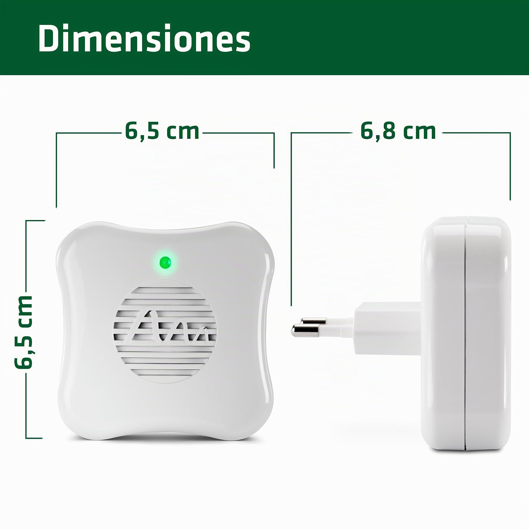 GARDIGO® Repelente Ultrasonico para Hormigas - Set de 2 | Anti Hormigas Interior de Casa | Ahuyenta Plagas en Cocina y Despensa