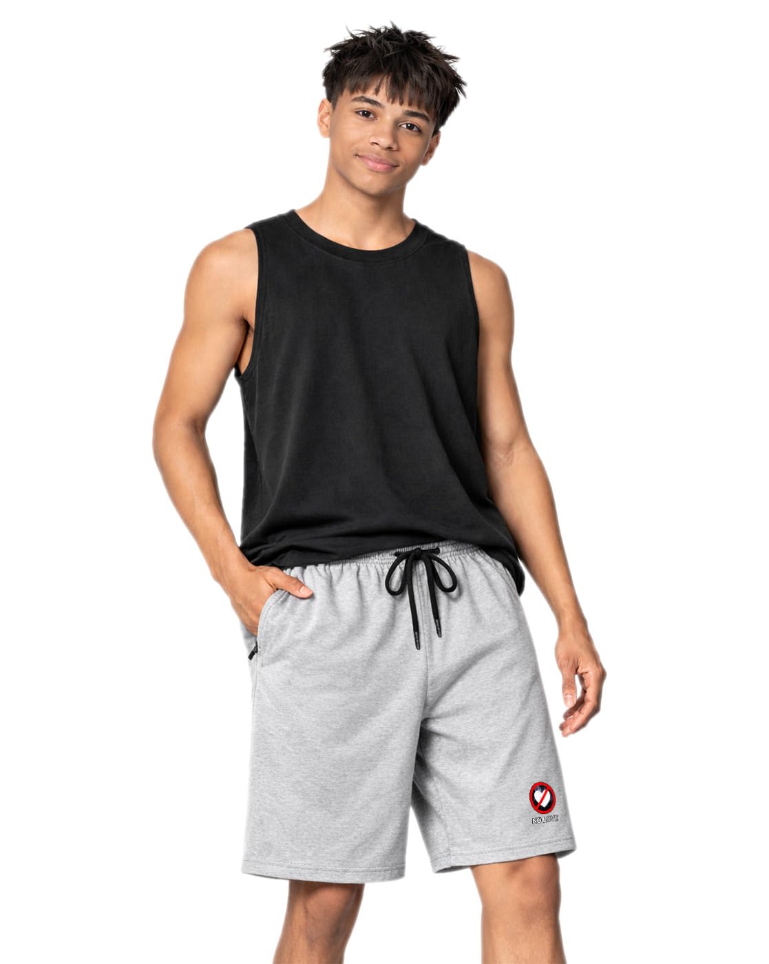 buy that trendz Mens Cotton No Love Printed Regular Knee Length Shorts-picture-48
