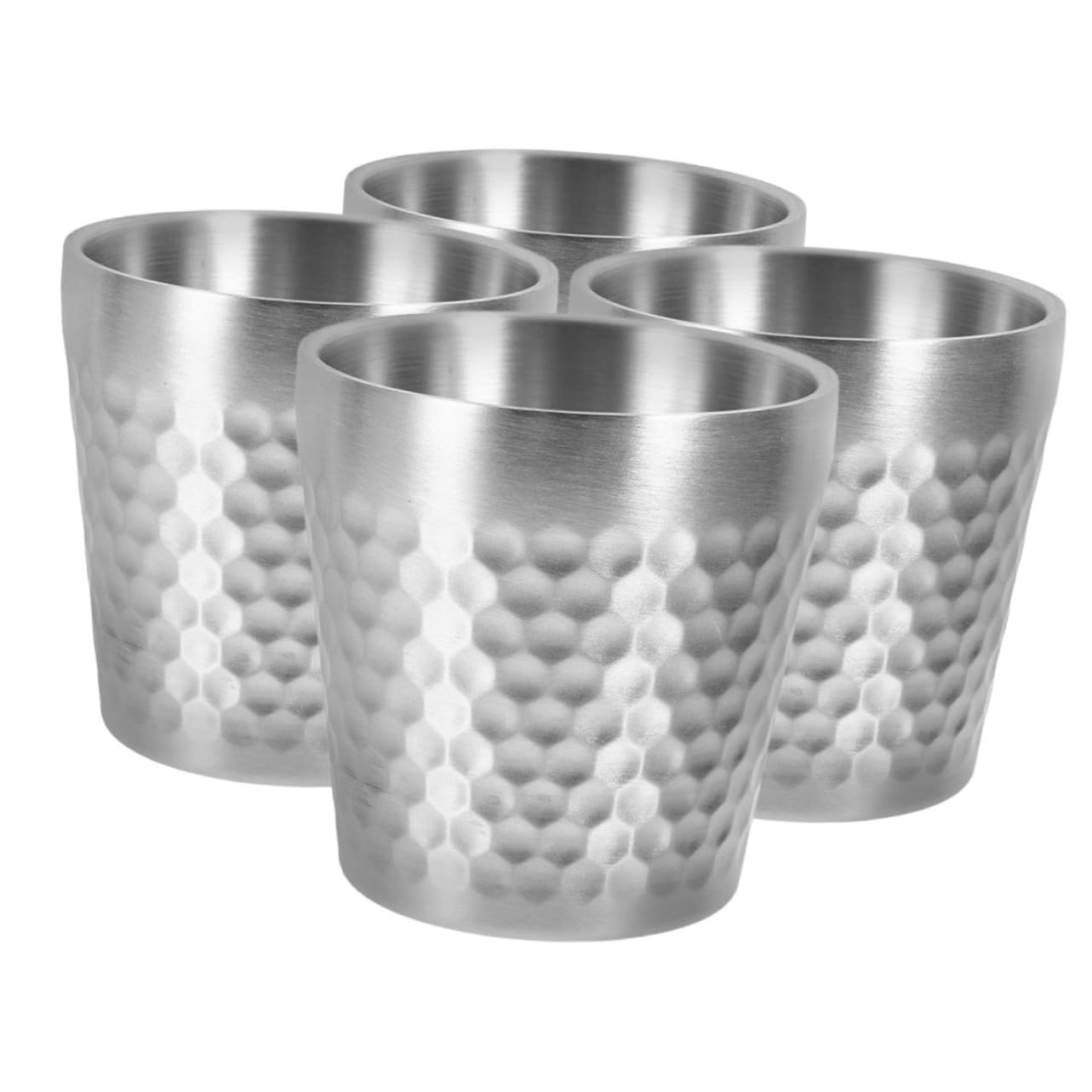 Tazas de acero inoxidable de 175 ml Cabilock set de 4 piezas para café y cerveza