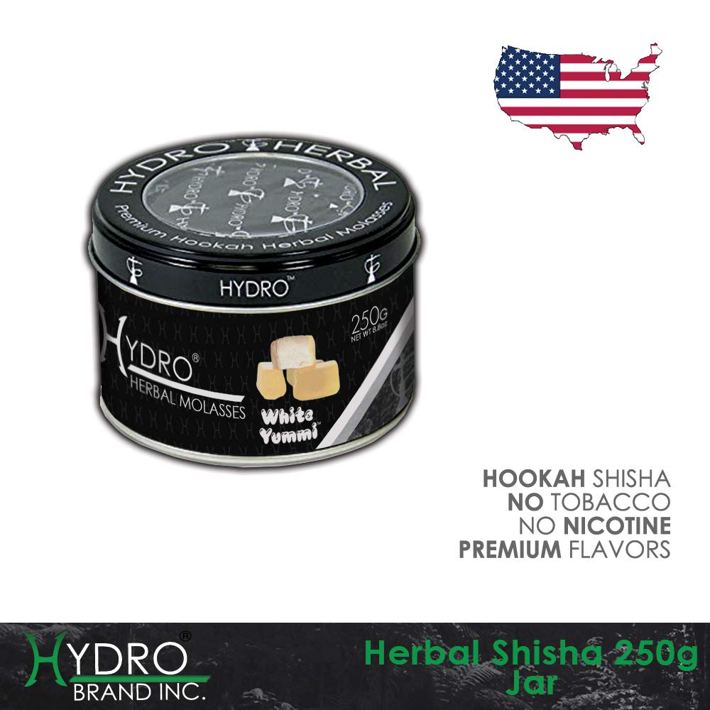Hydro Herbal, White YUMMI Gummy Bear Hookah Shisha Flavor, 250g Can