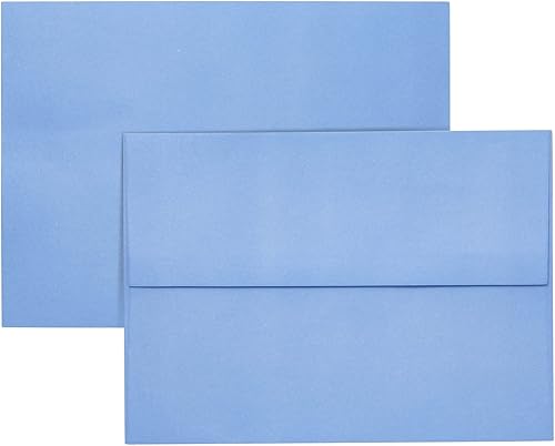 Miniatura 5 de Juvale Sobres A7 color azul claro – Solapas de sellado de humedad para invitaciones de boda – Sobres duraderos de 120 gsm para tarjetas de despedida