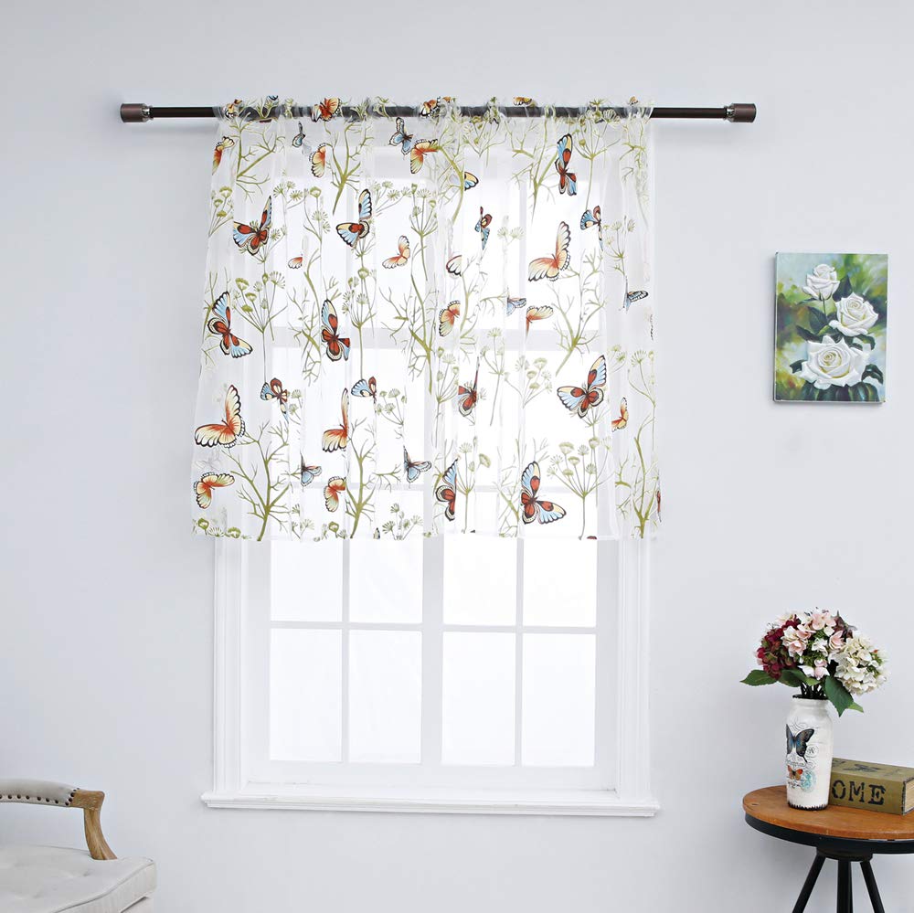 Sheer Curtains Butterflies Curtains & Drapes
