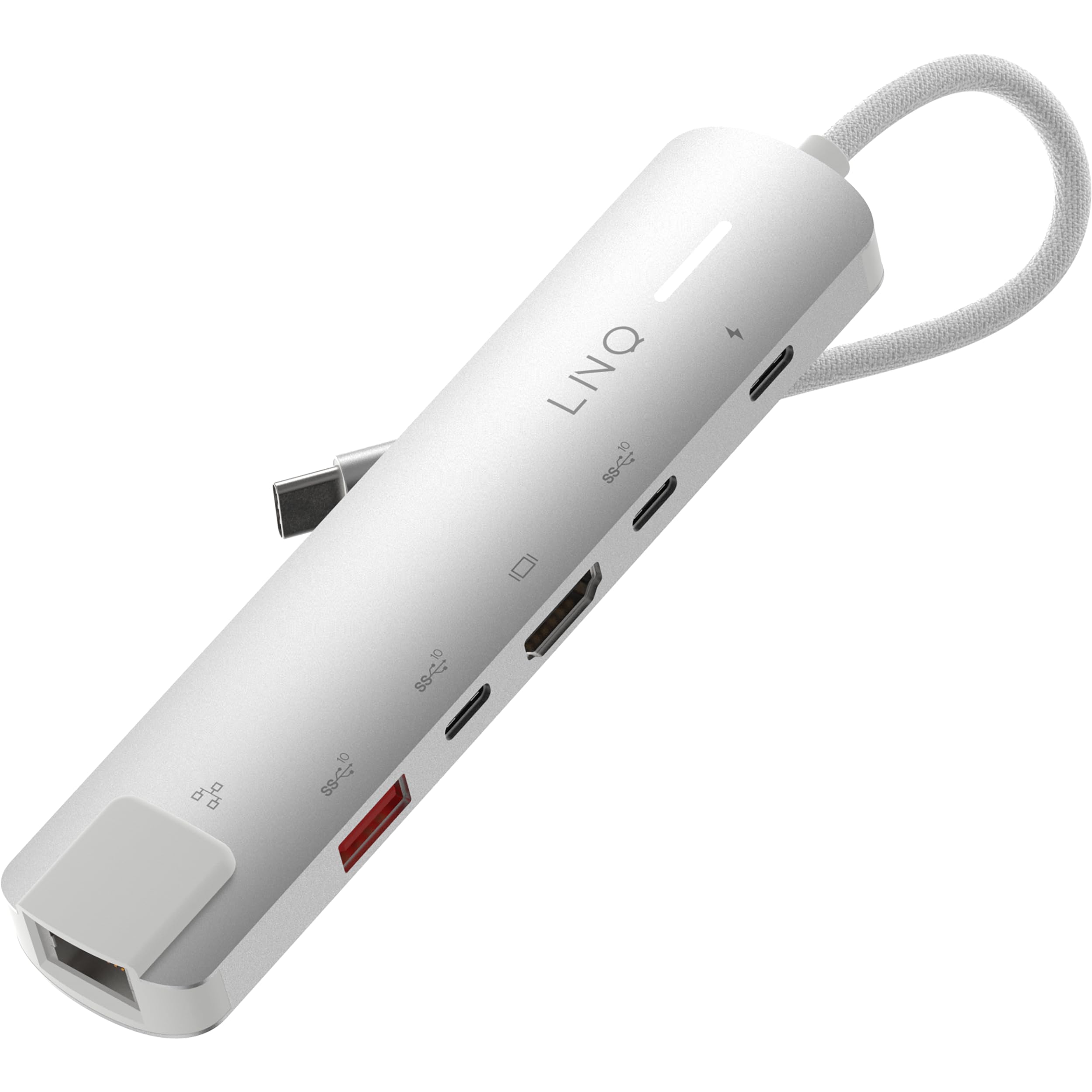 LINQ Connects Pro-C - Concentrador multipuerto 6 en 1 con HDMI 4K y Ethernet, 10 Gbps, Apto para portátiles y Tablets