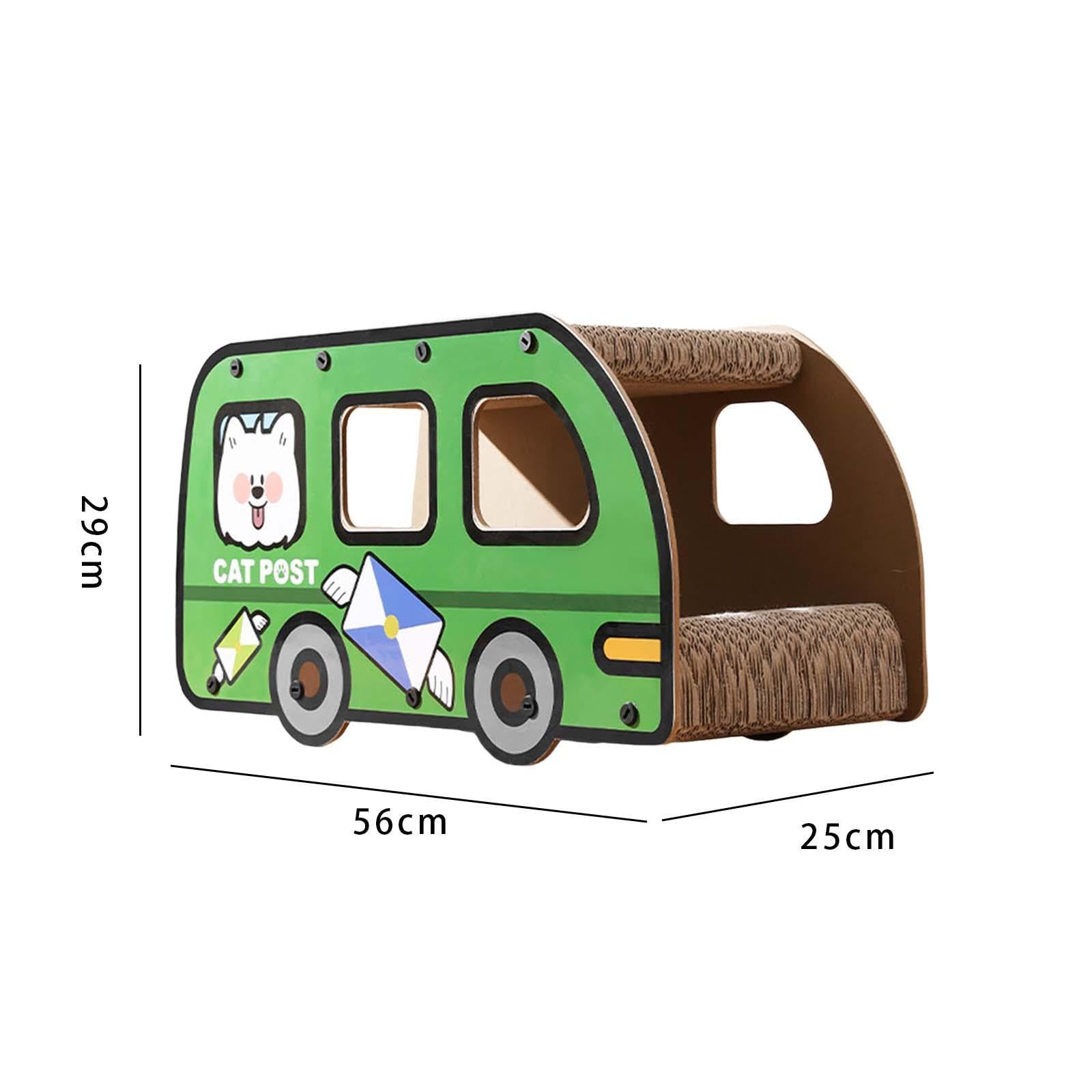Chat Griffoir Meuble Carton Plateau Double Couche Résistant Structure Solide Protection Griffes Convient pour Chats Maison Détente, Bus