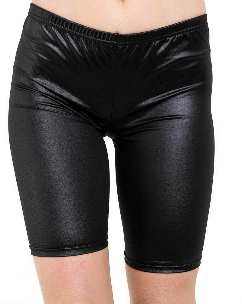 Zaif & Hari Women's Wet Look Cycling Shorts Dancing Shorts Leggings Active Casual Shorts 8-22 (Uk Size12-14, )
